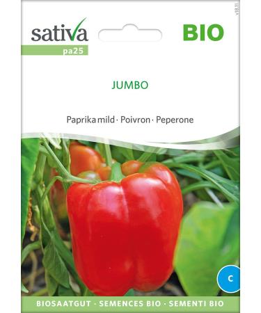 SATIVA Paprika mild Jumbo, pa25, organic, 25 grains, 1 sachet