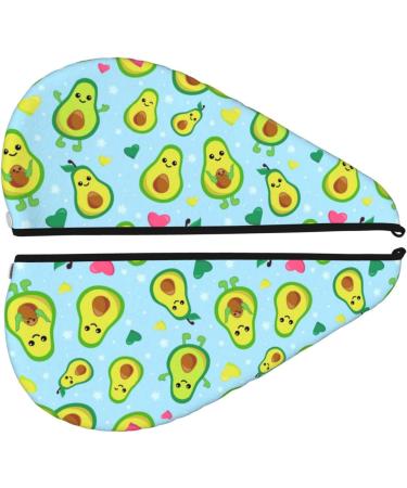 Hair Towel Wrap - Quick Drying Cartoon Avocado Hair Turban with Button | Ultimate Hair Care Solution - Buy Online on GoSupps.com