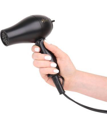 Aria Beauty Mini Blow Dryer - Compact Travel Blow Dryer with Two Heat Settings - Negative Ions for Quick Drying Frizz and Static - Black - 1 pc - Buy Online on GoSupps.com