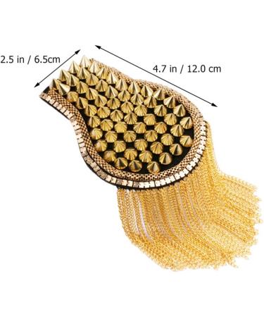 Men's Dress Jacket with Shoulder Epaulet & Golden Tassel - Stylish Blazer for New Year Costume - Unisex Punk Fringe Epaulets - Buy Online on GoSupps.com
