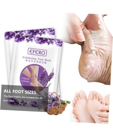 Housoutil 2 Pairs Dead Skin Callus Exfoliating Foot Mask Beauty Mask Foot Peel Mask Spa Foot Mask Lavender Nourishing Foot Masks Non-woven Plus Plastic Bag Remover White - Buy Online on GoSupps.com
