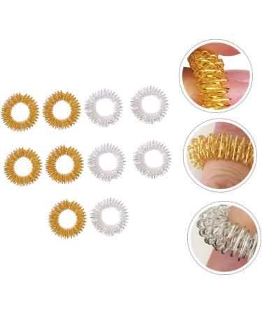 Beaupretty 10pcs Finger Massage Rings - Carbon Steel Spiky Fidget Toy for Relaxation & Stress Relief - Buy Online on GoSupps.com