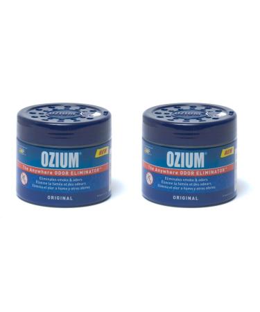 Ozium Smoke & Odors Eliminator Gel. Home, Office and Car Air Freshener 4.5oz (127g), Original Scent (Pack of 2) Unscented Regular (4.5oz) - 2 Pack