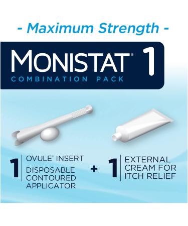 Monistat 1-Day Yeast Infection Treatment Ovule & Itch Cream Combo - Buy Online on GoSupps.com