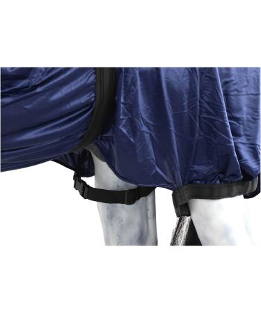 Marengos Eczema Ceiling Blanket for Horses | Neck & Abdomen Protection | Fine-Meshed Insect Shield | Double Front Closure | Outdoor Horse Blanket 145cm Night Blue - Buy Online on GoSupps.com