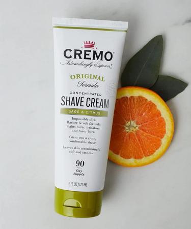 Cremo Original Shave Cream - Sage & Citrus 6 fl oz | Smooth Shaving Solution - Buy Online on GoSupps.com