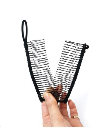 GETAGOTA 2 Pieces Banana Clips Comb Hair for Women - Adjustable Ponytail Holder for Thick Curly Hair - Styling Tool Clip Clincher (Black, 2 Pack) - Buy Online on GoSupps.com