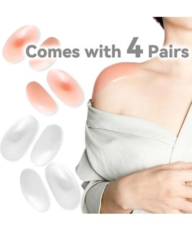 Silicone Shoulder Pads for Women Clothing - 4 Pairs Anti-Slip Push-up Enhancers - Buy Online on GoSupps.com