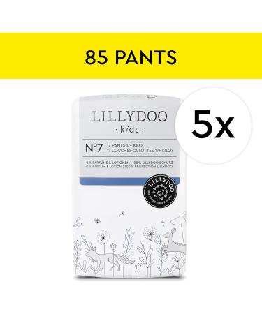 LILLYDOO Skin-Friendly Pants Size 7 (17+ kg) - Monthly Box of 85 Pieces | Eco-Friendly & Comfortable Diapers - Buy Online on GoSupps.com