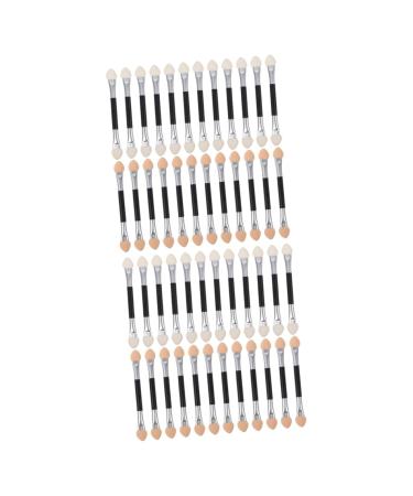 FRCOLOR 48 Pcs Latex Eye Shadow Stick Eyeshadow Brush Comestic Applicator Women Makeup Brush Double Sided 7.5x1x0.5cmx2pcs Beige Khaki X2pcs