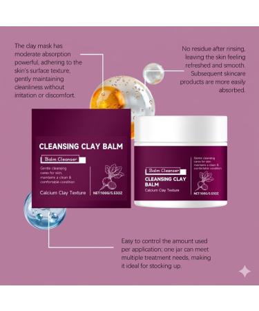  HNYXEQJL Set of 3 clay facial cleansing masks deep cleansing gentle exfoliating multi-purpose facial cleansing balm facial cleansing cream for one use - Buy Online on GoSupps.com