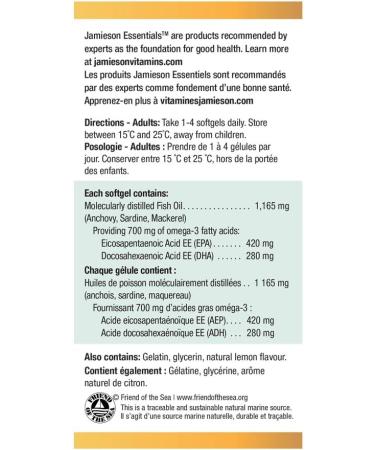 No Fishy Aftertaste Omega-3 700 mg Extra Strength - Buy Online on GoSupps.com