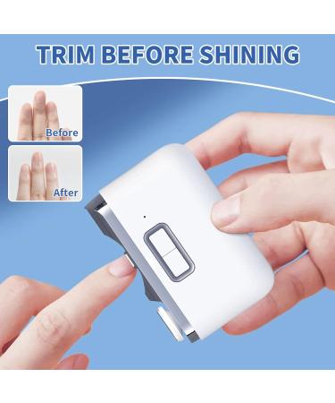 Leogony Electric Nail Clippers for Adults 2 in 1 Automatic Nail Clipper Electric Nail Cutter with Led Light (White) - Buy Online on GoSupps.com