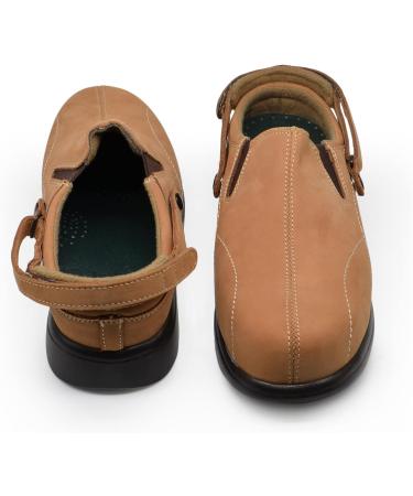 Pure Stride Nantucket Diabetic and Therapeutic Slip-On Walking Shoes for Women | Wide 6 Wide Sand | Lightweight Skid Resistant Calf Skin Leather - Buy Online on GoSupps.com