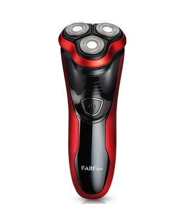 FARI Rotary Electric Shaver Wet & Dry Rechargeable USB Charging Electric Shaving Razor for Men Black