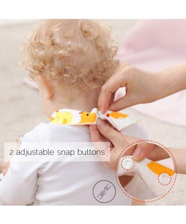 Atopo 8-Pack Soft Cotton Baby Bandana Bibs - Absorbent & Stylish for Toddlers Newborns & Infants - Pink - Buy Online on GoSupps.com