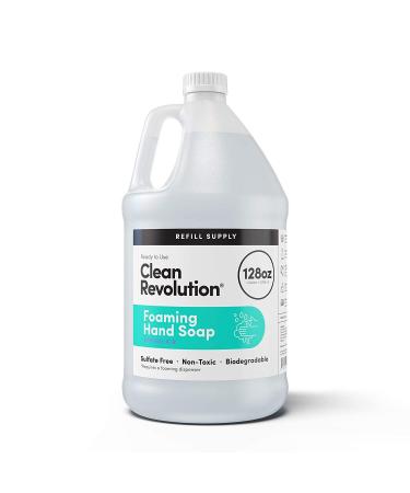Clean Revolution Foaming Hand Soap Refill Supply Container. Ready to Use Formula. Spring Air Fragrance  128 Fl. Oz Spring Air 128 Fl Oz (Pack of 1)
