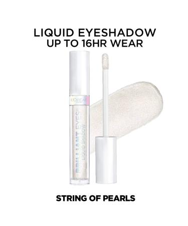 L'Or al Paris Longwearing Shimmer Liquid Eye Shadow - String of Pearls 0.1 Fl Oz | Crease Resistant, Flake-Proof, Quick Dry - Precision Applicator for Non-Greasy Finish - Buy Online on GoSupps.com