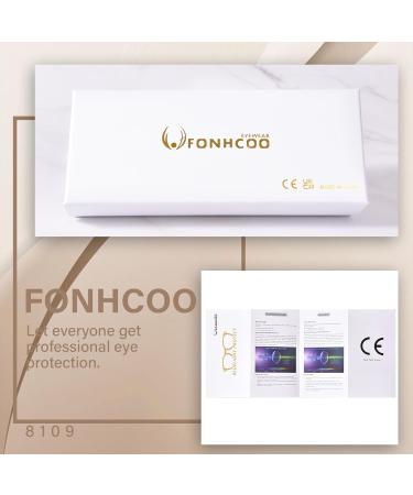 FONHCOO Women s Blue Light Filter Glasses | TR90 Anti-Fatigue Computer & Gaming Glasses | Stylish Champagne Frame & Prescription-Free - Buy Online on GoSupps.com
