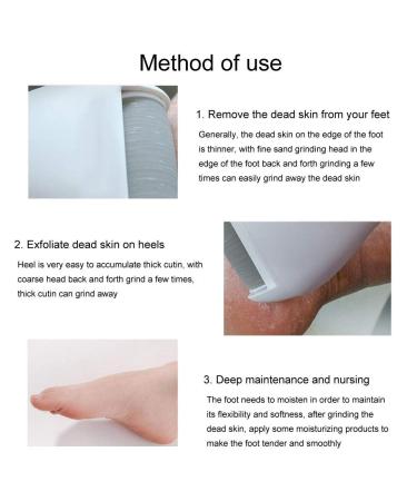 Electric Foot File - Portable Waterproof USB Foot Care with 3 Grinding Heads for Hard Cracked and Dry Skin - Ideal for Pumice Treatment - Buy Online on GoSupps.com
