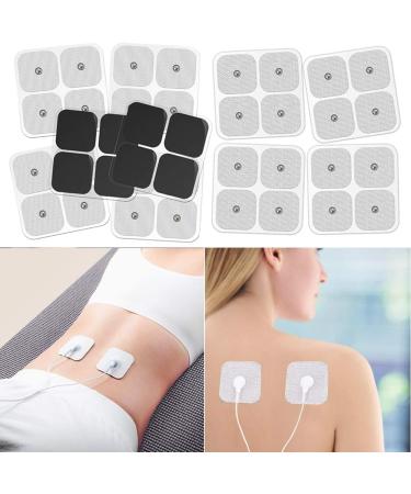LotFancy TENS Unit Replacement Pads 40 Pcs 2x2 Snap Electrodes Pads Reusable Tens Pads for EMS Muscle Stimulator Using 3.5mm Snap Connector - Buy Online on GoSupps.com