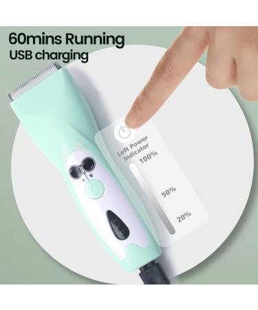 LANMODA Baby Hair Clippers - Ultra-Quiet Trimmer for Toddler & Children | Waterproof, Rechargeable Haircut Kit for Kids & Women - Green - Buy Online on GoSupps.com