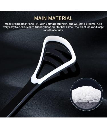 Jiakalamo 4 Pack Portable Tongue Cleaner for Fresh Breath & Oral Health - Black | International Shipping Available - Buy Online on GoSupps.com