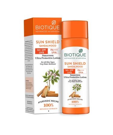 Biotique Sandalwood 50+ Spf Uva/Uvb Sunscreen Ultra Soothing Face Cream 120Ml/4.06Fl.Oz.