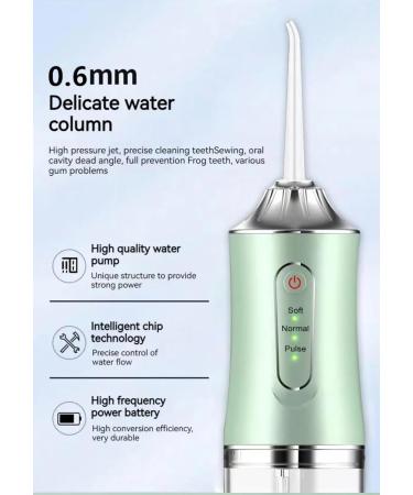 Water Pulse Cordless Dental Irrigator - High Pressure 3 Modes 300ml Capacity - Portable Oral Cleaner (Ivory White - Buy Online on GoSupps.com
