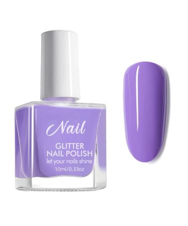 Purple Nail Polish - Lavender Purple Nail Varnish - Neon Purple Color Nail Polish - Water Based Formula Quick Dry Nail Polish - Nail Design Decoration at Home No Need Baking
