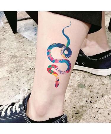 Oottati Small Cute Colored Snake Temporary Tattoos Stickers (2 Sheets) - T-148 - Buy Online on GoSupps.com