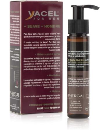 Yacel For Men | Nourishing Beard Oil | Hydrates Nourishes and Conditions | Helps Shape Men's Beard | with 7 Organic Conditioning Oils | 50ml - Buy Online on GoSupps.com