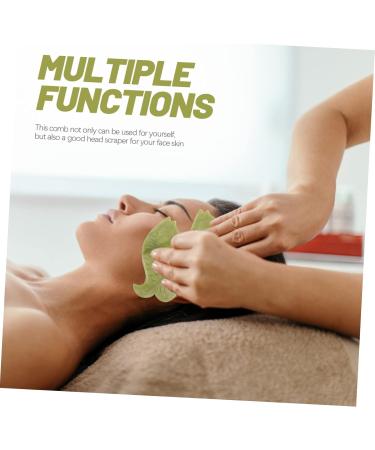 Plafope 2-Piece Jade Gua Sha & Massage Comb Set - Face & Scalp Massagers for Relaxation & Skin Care - Buy Online on GoSupps.com
