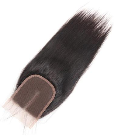 Mila Top Lace Closure Middle Part 4"x4" Brazilian Virgin Hair Straight 100% Unprocessed Human Hair Closure with Baby Hair Natural Color 14inch 14" lace closure middle part - Buy Online on GoSupps.com