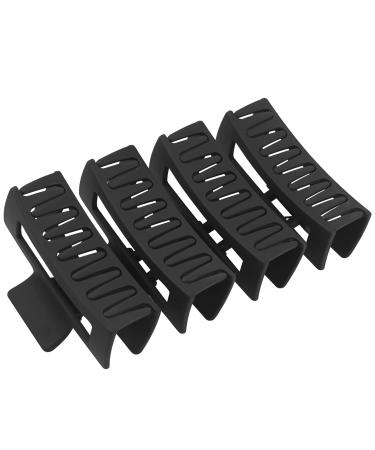 4pcs Rectangle Hair Clips for Women Girls, 3.5'' Non Slip Hair Claw Clips for Thin Hair and Thick Hair, Hair Clip Square Hair Jaw Clips, Hair Clamps Strong Hold Clips for Hair (Black)