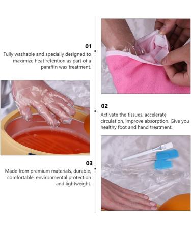 Beaupretty Paraffin Wax Mitts 1 Set Hand and Foot Care Set Lining Pp Product Work Spa Exfoliating Scrub Gloves Pink - Buy Online on GoSupps.com