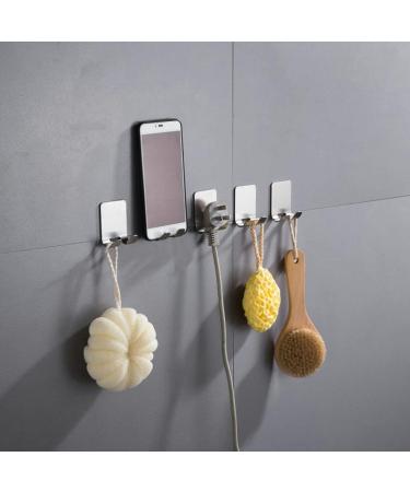 YWBL-WH Self-Adhesive Stainless Steel Wall Hooks | Razor Holder & Brush Stand for Shower | Durable & Easy to Install - Buy Online on GoSupps.com