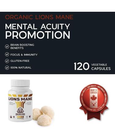 Lions Mane Supplement Capsules Organic Mushroom Extract Supplement Ultra Strength 10:1 Lions Mane Mushroom Supporting Memory Cognition Brain Fog 120 caps 120 Count (Pack of 1) - Buy Online on GoSupps.com