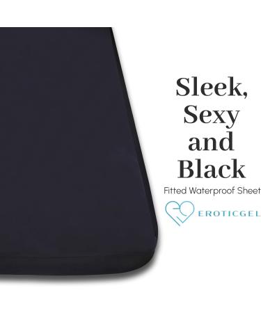 Buy Eroticgel Double Black Waterproof Massage Sheet - Hypoallergenic Oil & Silicone Safe 137x203 cm + 35 cm - International Shipping - Buy Online on GoSupps.com