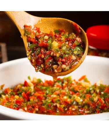 Color Chili Sauce homemade seasoning Hunan hot&spicy green and red chili peppers ickled vegetables Hot pot dipped in sauce pmixed noodle sauce Hunan specialty condiment (Color Chili Sauce 280g 3can) Color Chili Sauce 280g 3can - Buy Online on GoSupps.com