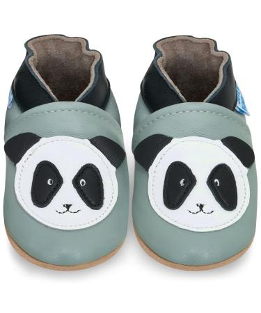 Baby Shoes with Soft Sole - Baby Girl Shoes - Baby Boy Shoes - Leather Toddler Shoes - Baby Walking Shoes 18-24 Months Panda