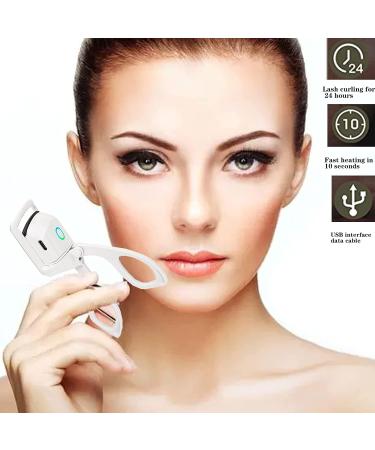 MMSBOG Heated Eyelash Curler - Electric, 2 Heating Modes, USB Rechargeable - Long Lasting Curling for Eye Lashes - Ideal Gift for Women (White) - Buy Online on GoSupps.com