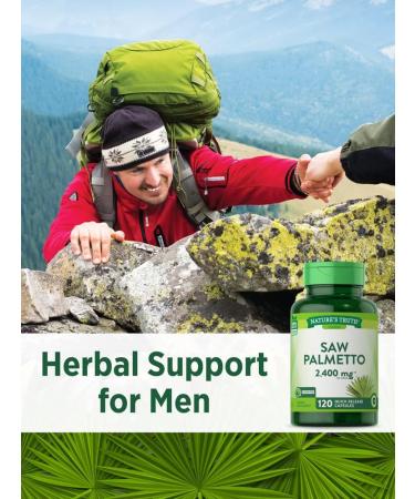 Nature's Truth Saw Palmetto 2400mg Capsules - 120 Count | Supports Prostate Health - Buy Online on GoSupps.com
