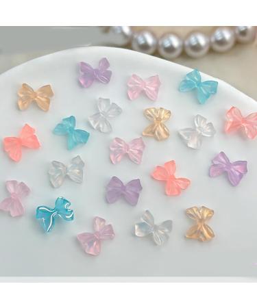 Simple Bowknot 3D Resin Ribbon Bows Manicures Accessories Supplies Resin Bows Decorations - Buy Online on GoSupps.com