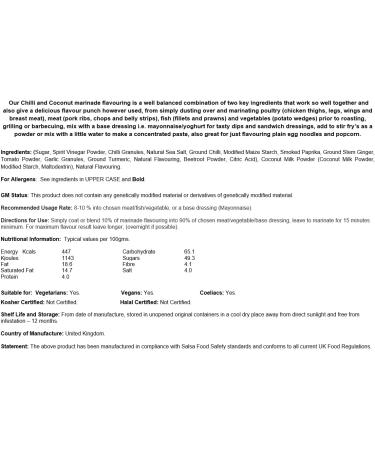 Chilli Coconut Marinade Flavouring - 2.5kg Catering Tub - Buy Online on GoSupps.com