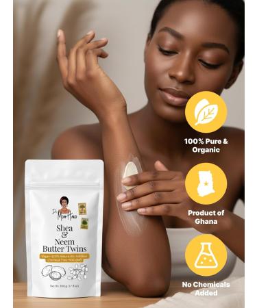 Organic Raw Shea and Neem Butter | 100% Pure Natural & Unrefined Skin Care for Eczema Relief Vegan 3 53oz - Buy Online on GoSupps.com