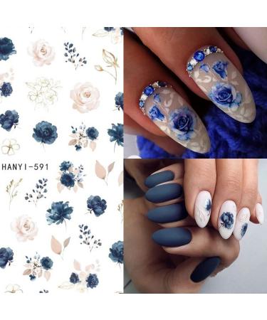 Charming Daisy Nail Art Stickers - 8 Sheets | Spring Nail Decals for Women | 3D Self-Adhesive Design - Buy Online on GoSupps.com