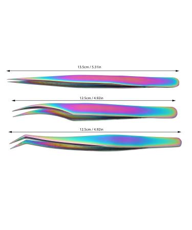 3-Part Eyelash Extension Tweezers Set - Stainless Steel Makeup & Ingrown Hair Tweezers for Precision Application - Buy Online on GoSupps.com