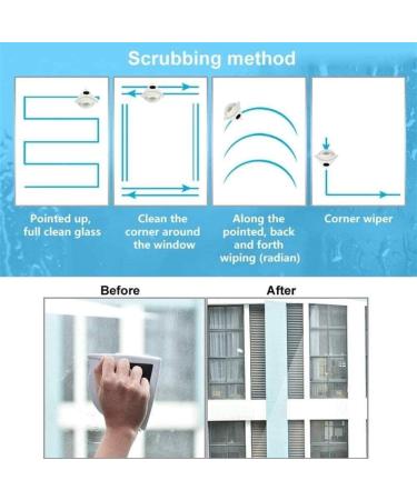 QTYUERGK Magnetic Double Side Glass Cleaner Window Clean Brush Glider Washing Brush Equipment Glass Wiper Cleaning Tool for Double Glazing Cleaners - Buy Online on GoSupps.com