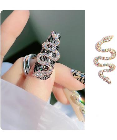 1 PC Colorful Oversized Nail Salons Crystal Diamond Design Snake Shape Nail Charms 3D Art Accessoirs(1) Style1 - Buy Online on GoSupps.com